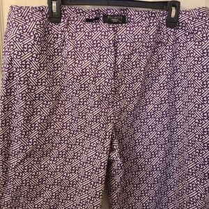 Talbots Purple Cropped Pants 98% Cotton NWOT 16W